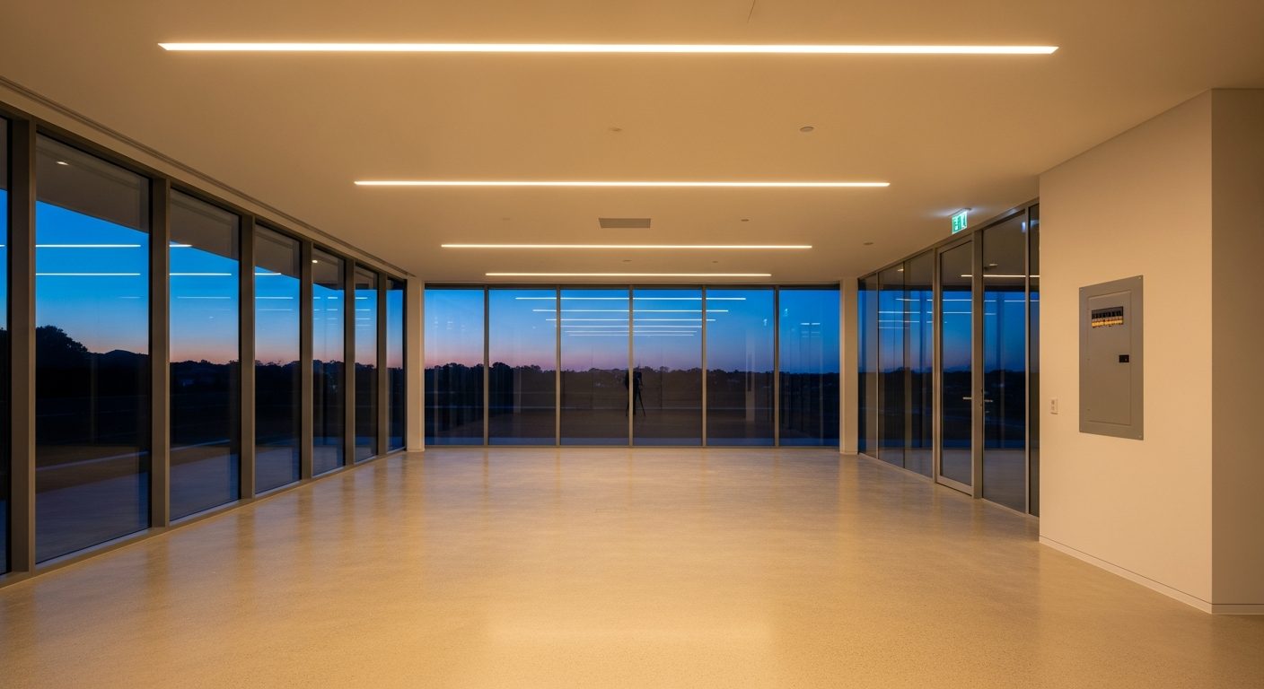 Office fit-out lighting and power
