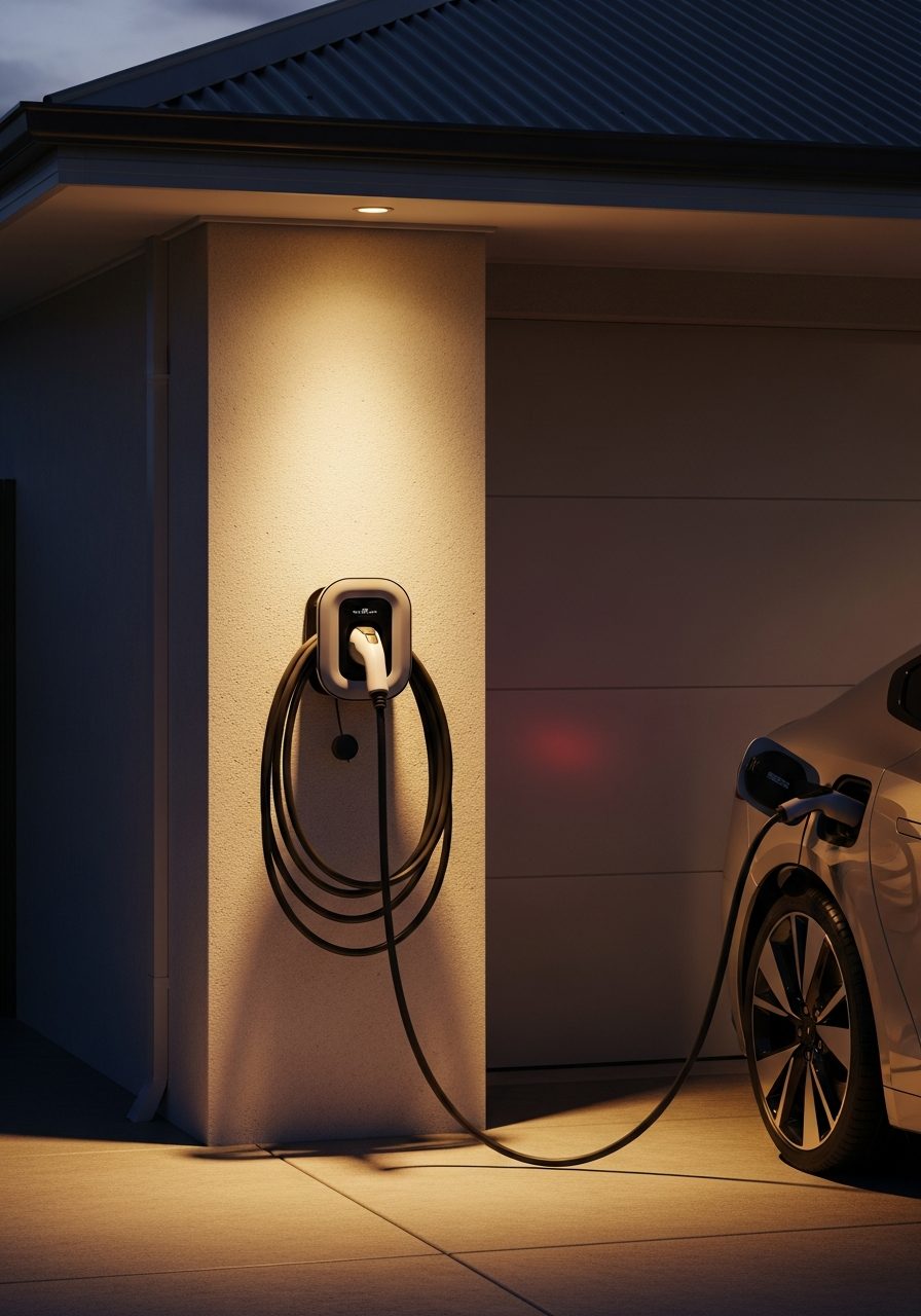 22kW home EV charger, load-managed