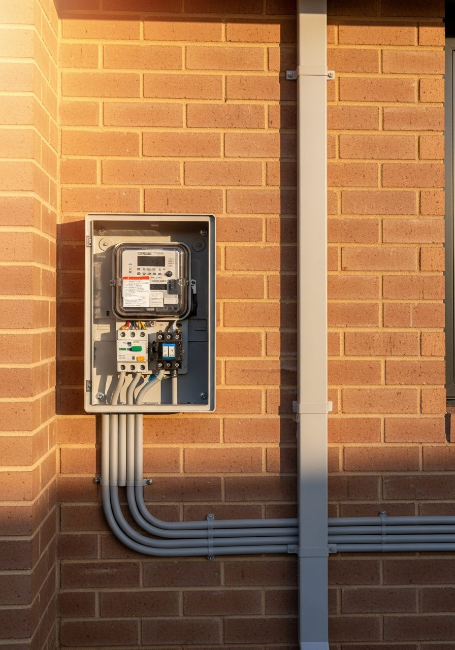 Consumer mains upgrade and new meter box